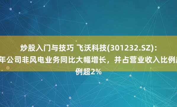 炒股入门与技巧 飞沃科技(301232.SZ)：上半年公司非风电业务同比大幅增长，并占营业收入比例超2%